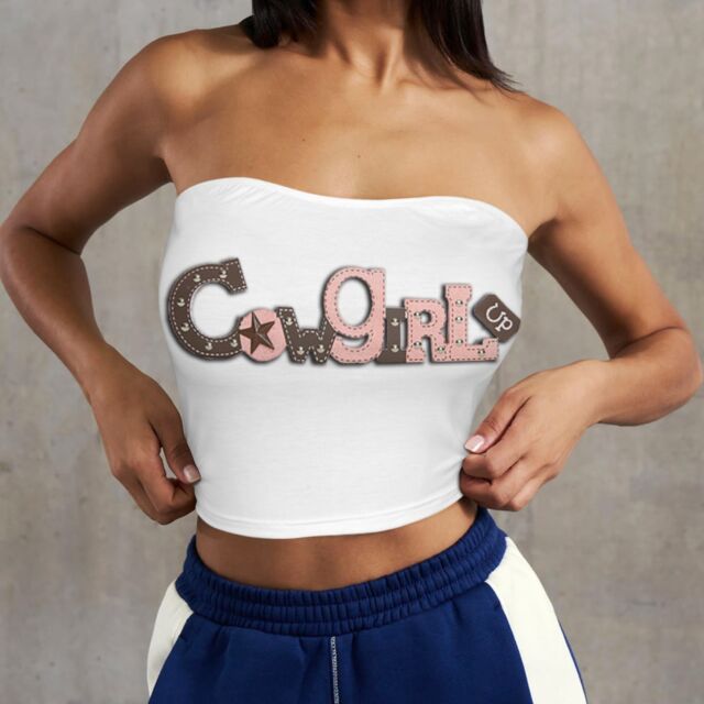 NTR Cowgirl Up Basic Backless Tube Crop Top