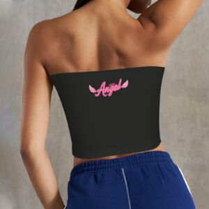 NTR Jesus Pink Glow Basic Backless Tube Crop Top - Image 3