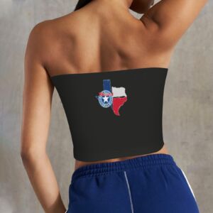 NTR Cowgirl Up Black Basic Backless Tube Crop Top - Image 3