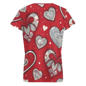 Big Hearted V-neck Short Sleeve T-Shirt - Image 3