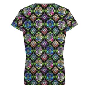 Multi-Colored Diamond Short Sleeve Tee - Image 3