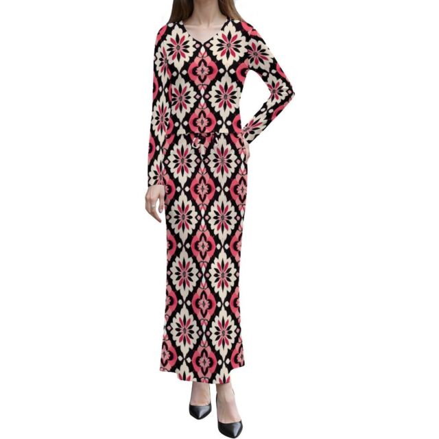 New Texas Republic Burgundy Prism Long Sleeve Top & Skirt Set