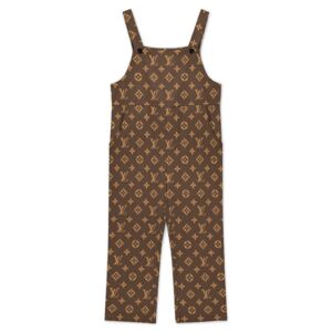 Gold Designer Branded Suspender Jumpsuit - Image 2