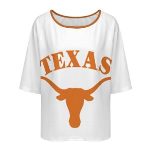 Texas Longhorns Classic Women’s Loose Off-Shoulder T-Shirt - Image 5