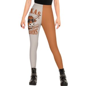 Texas Longhorns Legging Hook'em Horns Burnt Orange High-Waist Leggings - Image 4