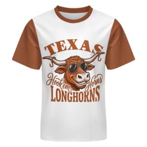 Texas Hookem Horns Longhorns Tee - Image 5