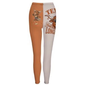 Texas Longhorns Legging Hook'em Horns Burnt Orange High-Waist Leggings - Image 5