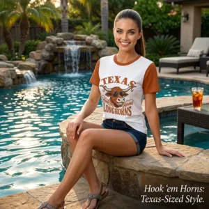 Texas Hookem Horns Longhorns Tee - Image 2