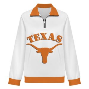 Texas Longhorns Quarter Zip Pullover Sweatshirt - Image 5