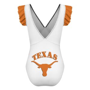 Texas Longhorns Ruffled Plunge One-Piece Swimwear - Image 8