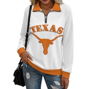 Texas Longhorns Quarter Zip Pullover Sweatshirt - Image 4
