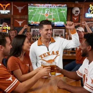 Texas Longhorns Quarter Zip Pullover Sweatshirt - Image 3