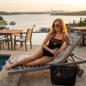 Texas Longhorns Women’s Ruched One-Piece Swimsuit
