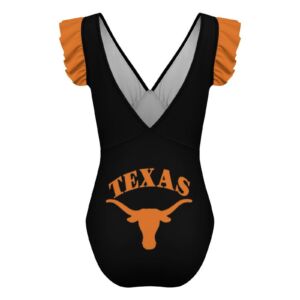 Texas Longhorns Ruffled Plunge One-Piece Swimwear - Image 6