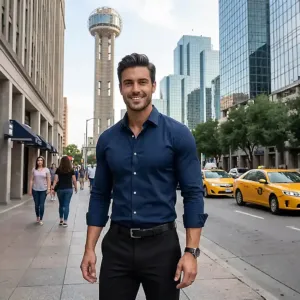 Men's Breathable Long-Sleeved Oxford Shirt