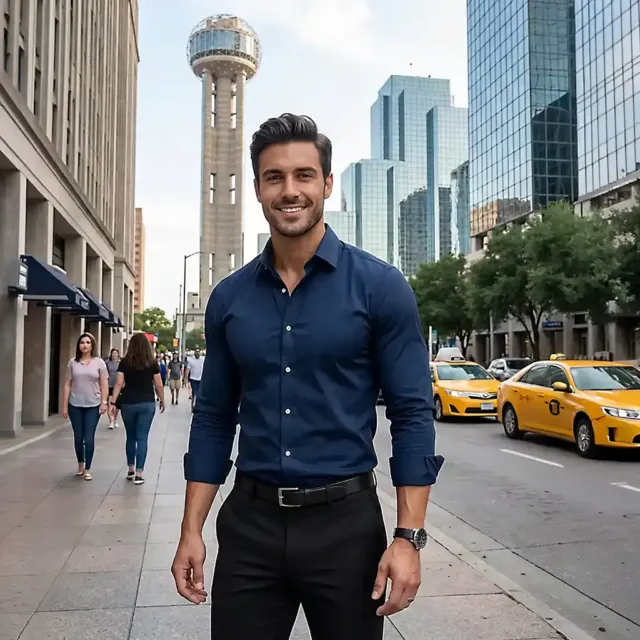 Men's Breathable Long-Sleeved Oxford Shirt