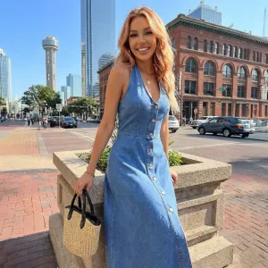 Women's Denim Cowgirl Dress - Image 2