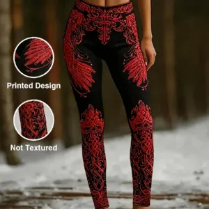 Red Wing Women's Black High Waist Soft Stretchy Leggings - Image 5