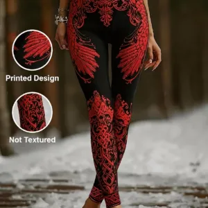 Red Wing Women's Black High Waist Soft Stretchy Leggings - Image 4